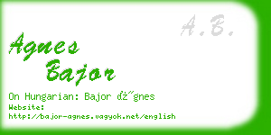 agnes bajor business card